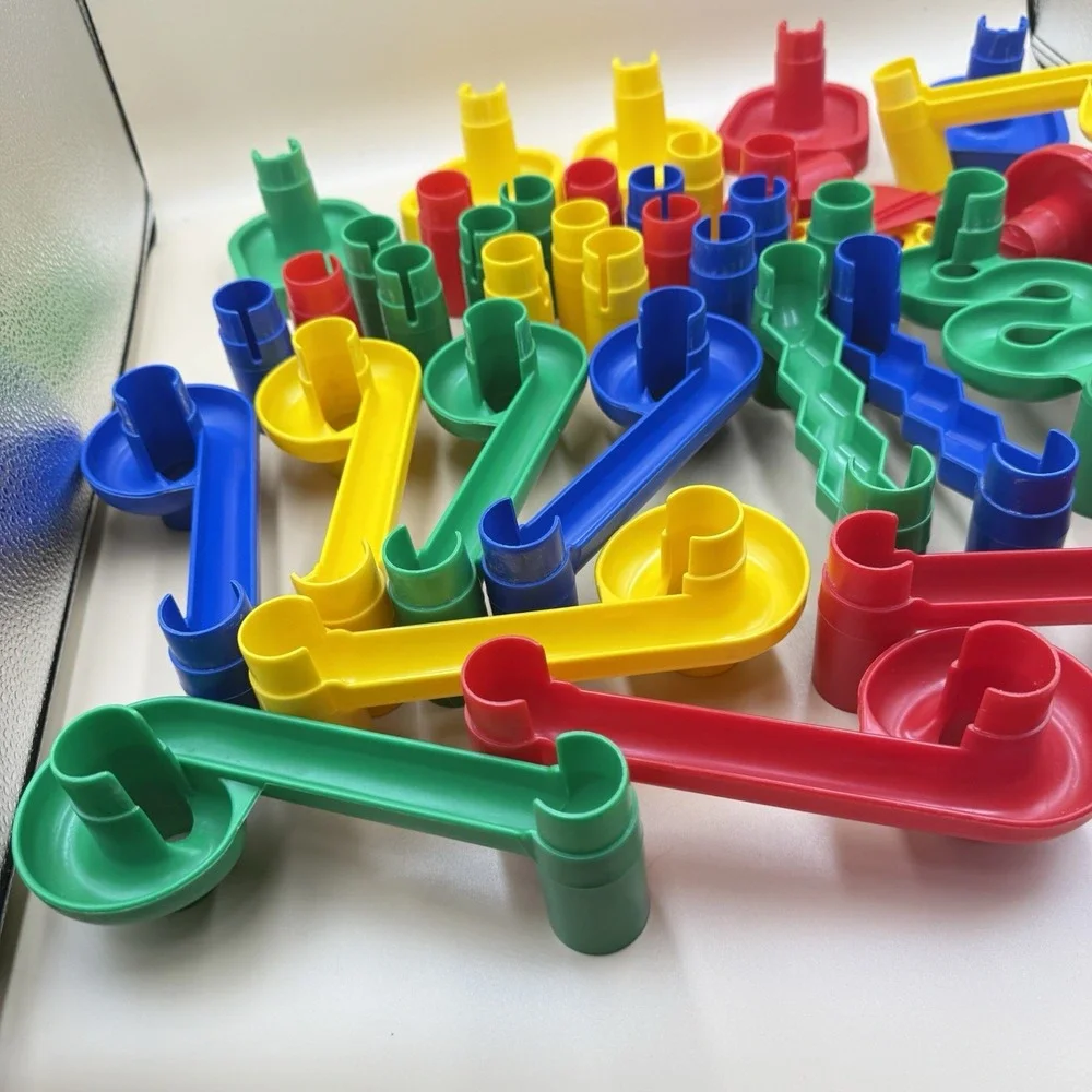 Discovery Toys Marbleworks Marble Maze- 35 Piece Lot Vintage 80s Collectible Toy